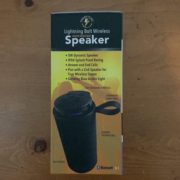 Lightning ⚡️ Bolt Wireless Water Resistant Speaker - Picture 2 of 6